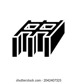 safety grating metal glyph icon vector. safety grating metal sign. isolated contour symbol black illustration