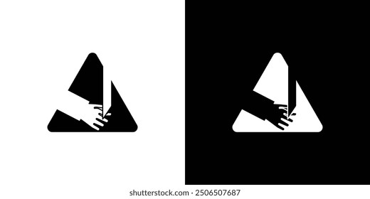 Icono de mano de seguridad Conjunto de ilustración de línea delgada