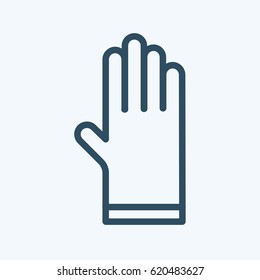 Safety Hard Construction Glove Icon In A Flat Design