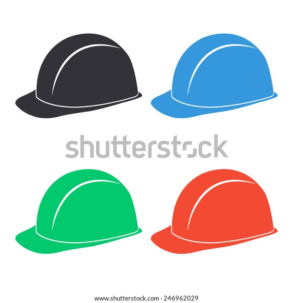 colored hard hats