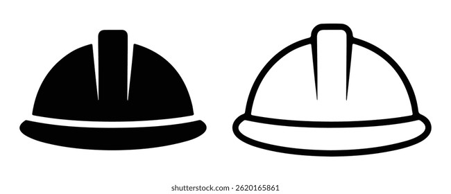 Safety hard hat icon set vector. Construction helmet icon set vector on white background
