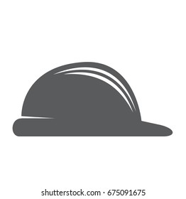 Safety Hard Hat symbol, hat logo on white background