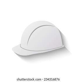 safety hard hat vector icon - paper illustration