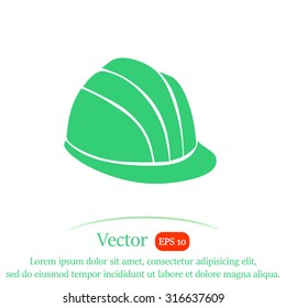 Safety hard hat vector icon.