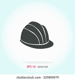 Safety hard hat vector icon.