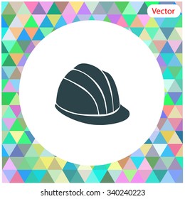 Safety hard hat vector icon.