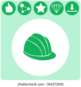 Safety hard hat vector icon.