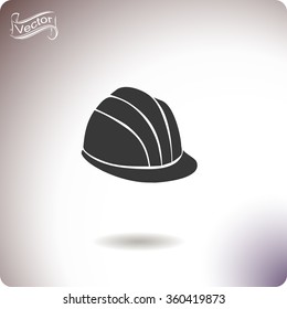 Safety hard hat vector icon.