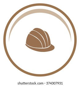 Safety hard hat vector icon.