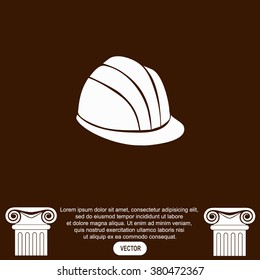 Safety hard hat vector icon.
