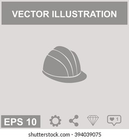 Safety hard hat vector icon.
