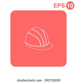 Safety hard hat vector icon.
