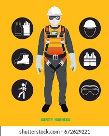 safety harness , construction vector