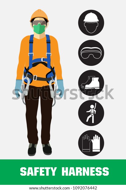 Safety Harness Construction Vector Stock Vector (Royalty Free) 1092076442