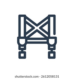 Safety Harness for Hunting Purpose Vector Icon