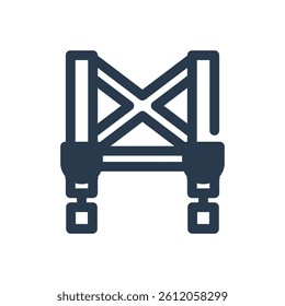 Safety Harness for Hunting Purpose Vector Icon