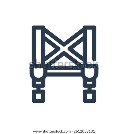 Safety Harness for Hunting Purpose Vector Icon