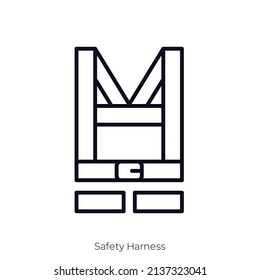 Safety Harness Icon. Outline Style Icon Design Isolated On White Background