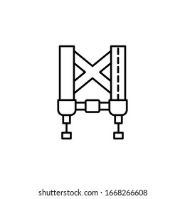 Safety, harness icon. Simple line, outline vector elements of safety at work for ui and ux, website or mobile application