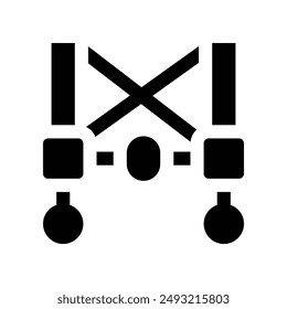 safety harness icon. vector glyph icon for your website, mobile, presentation, and logo design.