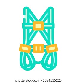 safety harness injury prevention color icon vector. safety harness injury prevention sign. isolated symbol illustration