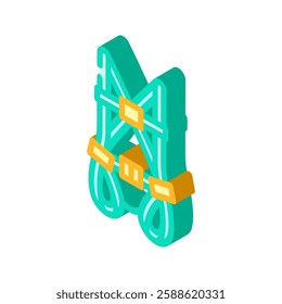 safety harness injury prevention isometric icon vector. safety harness injury prevention sign. isolated symbol illustration