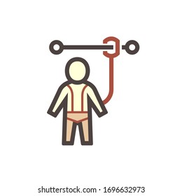 Mazo de seguridad o equipo de seguridad diseño de icono vectorial.