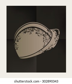 Safety hat design on black background,vector