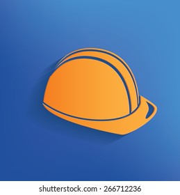 Safety hat design on blue background,clean vector