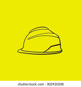 safety hat hard hat yellow background vector