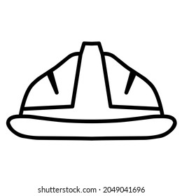 Safety hat icon isolated on white background 