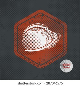 Safety hat,stamp design on old dark background,grunge concept,vector