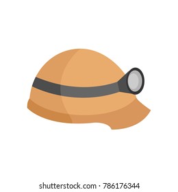 Safety Helmet Flashlight Vector Illustration Graphic Design