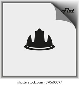 Safety helmet flat icon.