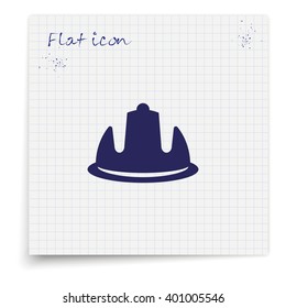 Safety helmet flat icon.
