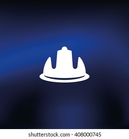 Safety helmet flat icon.