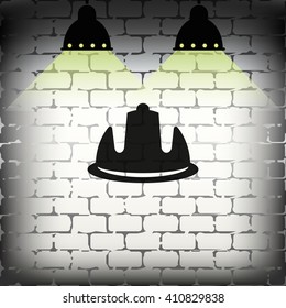 Safety helmet flat icon.