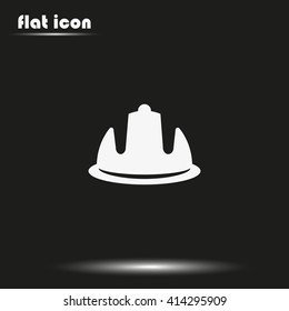 Safety helmet flat icon.