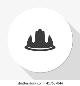Safety helmet flat icon.