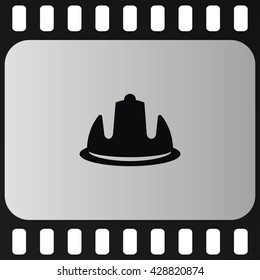 Safety helmet flat icon.