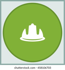 Safety helmet flat icon.