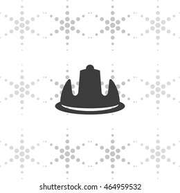 Safety helmet flat icon.