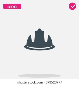 Safety helmet flat icon.