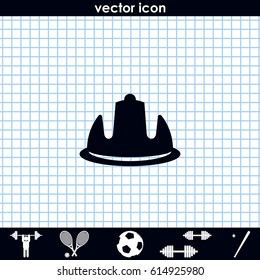 Safety helmet flat icon.