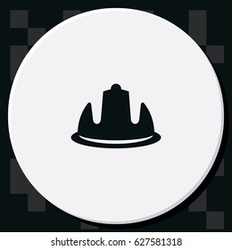 Safety helmet flat icon.