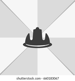 Safety helmet flat icon.