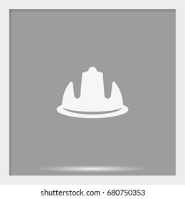 Safety helmet flat icon.