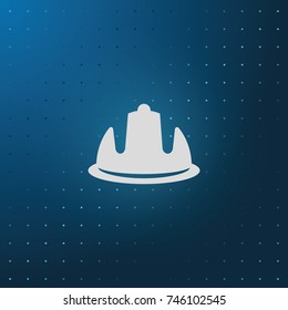Safety helmet flat icon.