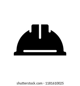 Safety helmet flat icon. Hard Hat Construction Icon