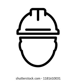 Safety helmet flat icon. Hard Hat Construction Icon